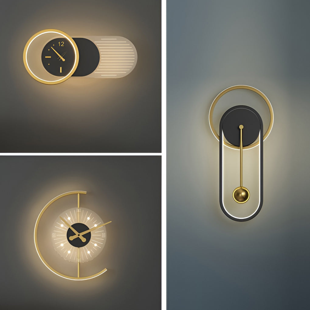 Wall Clock | Led Light | Silent Movement | Ambient Glow | Creative Modern Design