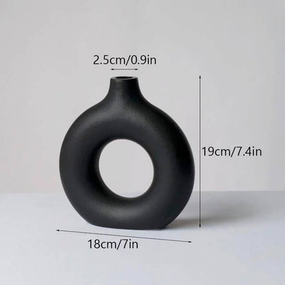 Minimalist Ceramic Vase | Nordic Matte Finish | Eco-Friendly | For Flowers