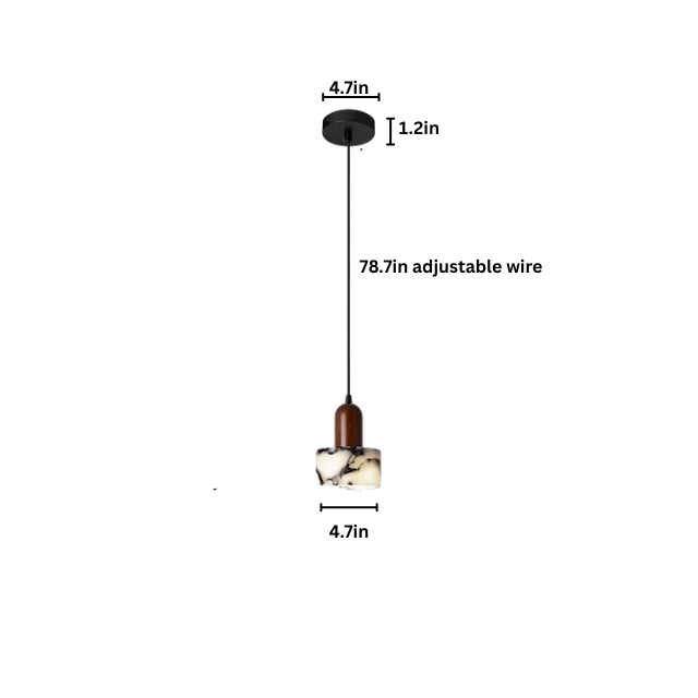 Marble LED Pendant Lamp | Modern Nordic Ceiling Light | Adjustable Hanging Fixture | Brick by Brick