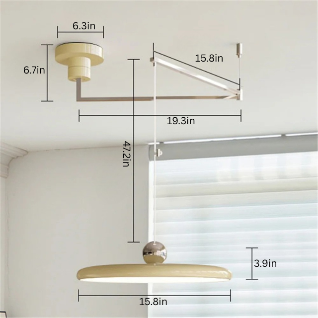 Nordic Rotatable Pendant Light | AC 90–260V | Modern Folding LED Chandelier | Adjustable Arm Ceiling Lamp | Brick by Brick