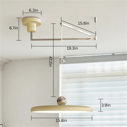 Nordic Rotatable Pendant Light | AC 90–260V | Modern Folding LED Chandelier | Adjustable Arm Ceiling Lamp | Brick by Brick