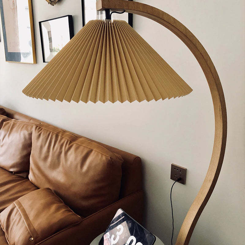 Modern Fabric Shade LED Floor Lamp | `12.6 x 20.5 x 59 in  | 12W Energy-Efficient Lighting | Brick by Brick