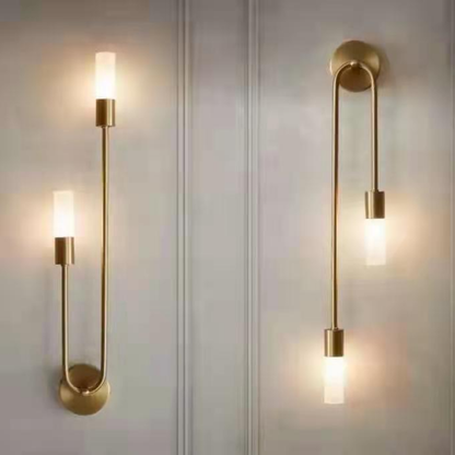Contemporary Gold LED Wall Light | 3.9 x 29.6 in | Indoor Hallway & Staircase | Set of 2 | Brick by Brick