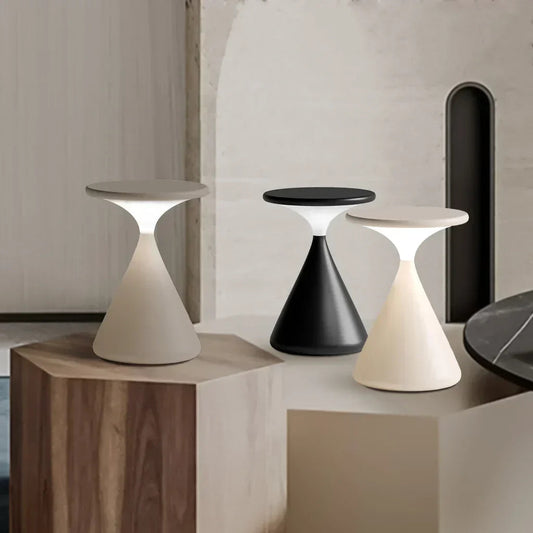 Rechargeable LED Table Lamp | 100h Runtime | Warm White Light | Minimalist & Touch-Dimmable