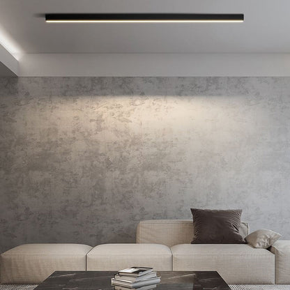 Contemporary LED Linear Ceiling Light | 23.6–47.2 in | Dimmable Flush Mount |Black Metal | Brick by Brick