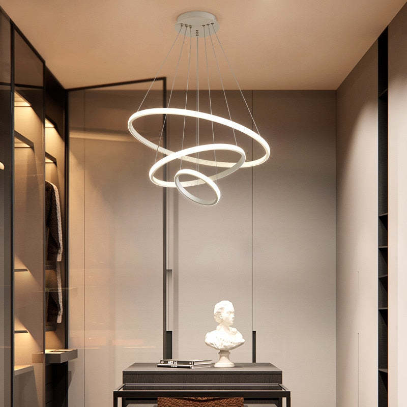 Modern Ring Pendant Light | 7.9 - 15.8 in | Metal & Silicon | Dimmable | Indoor | Brick by Brick
