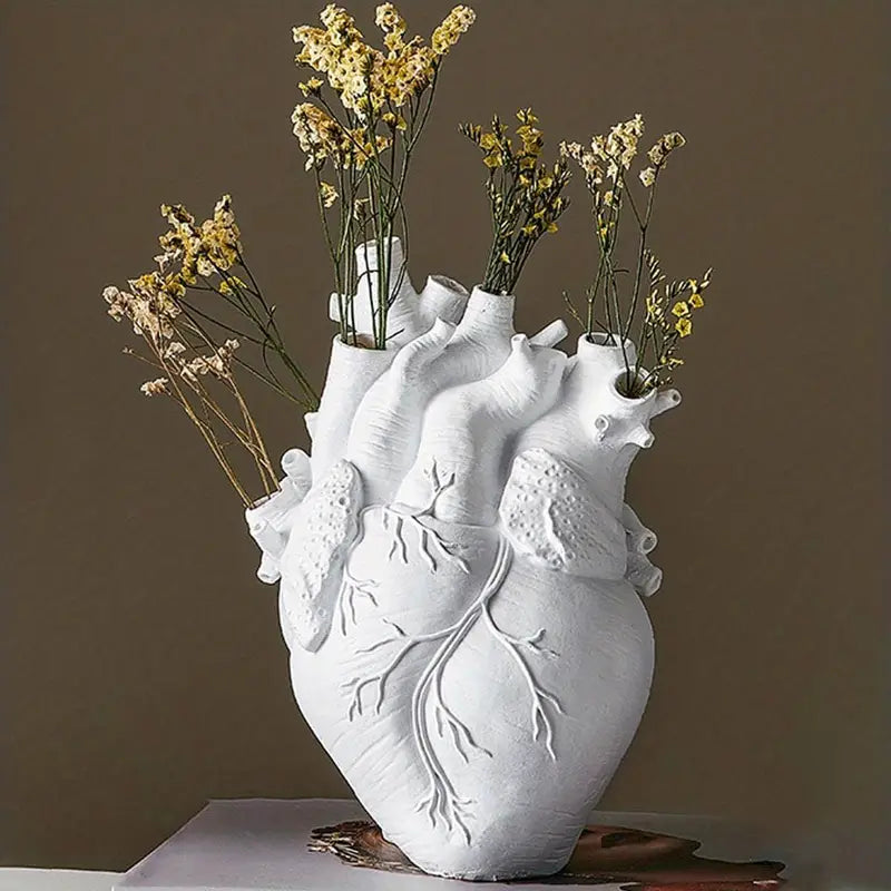 Anatomical Heart Vase | Romantic Decorative Flower Holder | Modern Home Accent | Brick by Brick