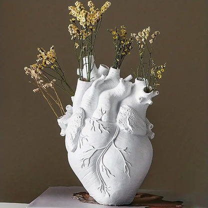 Anatomical Heart Vase | Romantic Decorative Flower Holder | Modern Home Accent | Brick by Brick