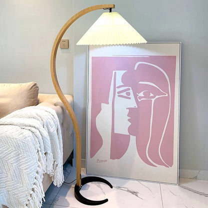 Modern Fabric Shade LED Floor Lamp | `12.6 x 20.5 x 59 in  | 12W Energy-Efficient Lighting | Brick by Brick