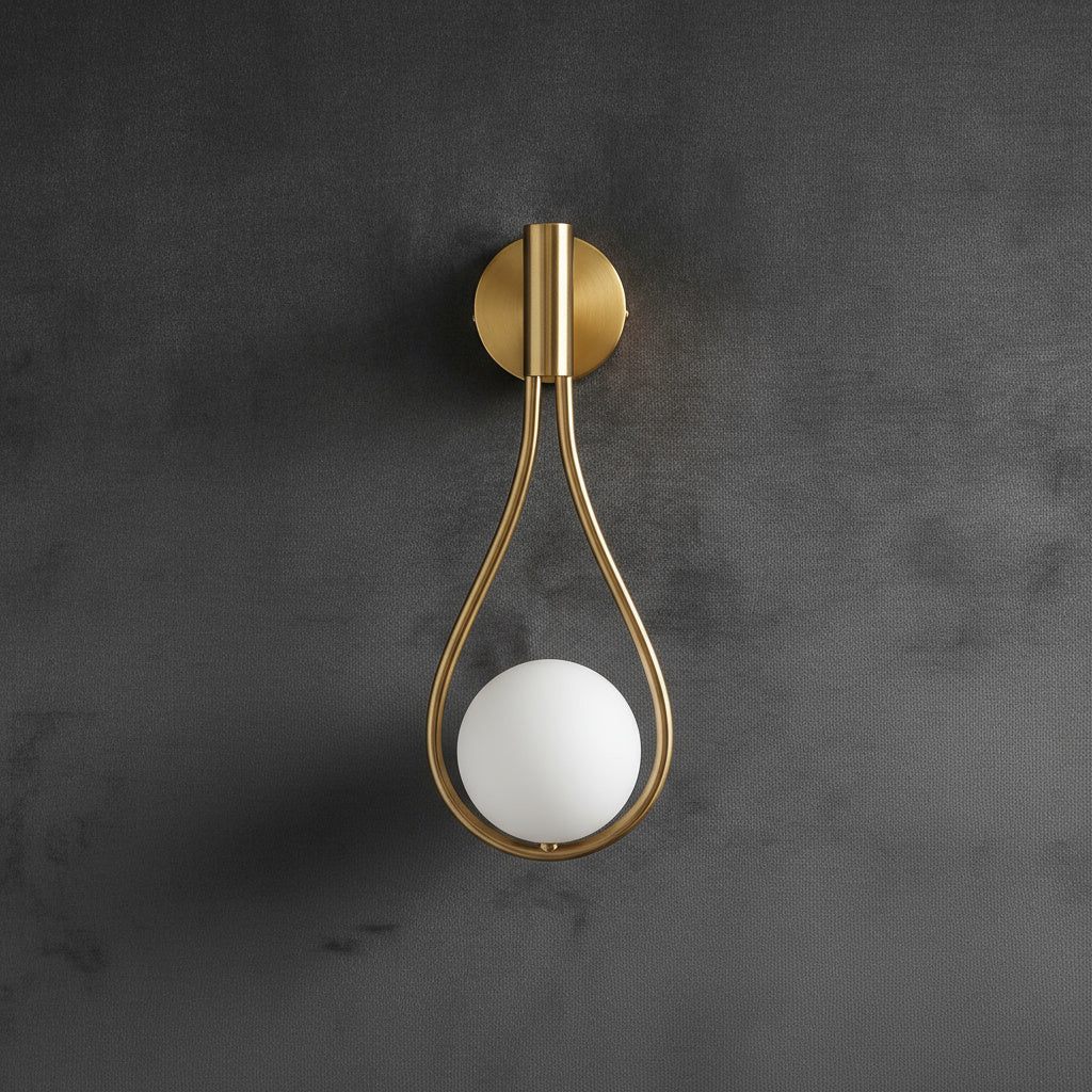 Modern Nordic Wall Lamp | 15.7 x 6.3 in | Minimalist Teardrop Metal Sconce | Adjustable Lighting | Brick by Brick