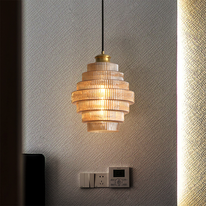 Antique Brass Pendant Light | 59.06 x 11.81 x 8.66 in | Classic Glass Shade Ceiling Light | Timeless Interior Accent | Brick by Brick