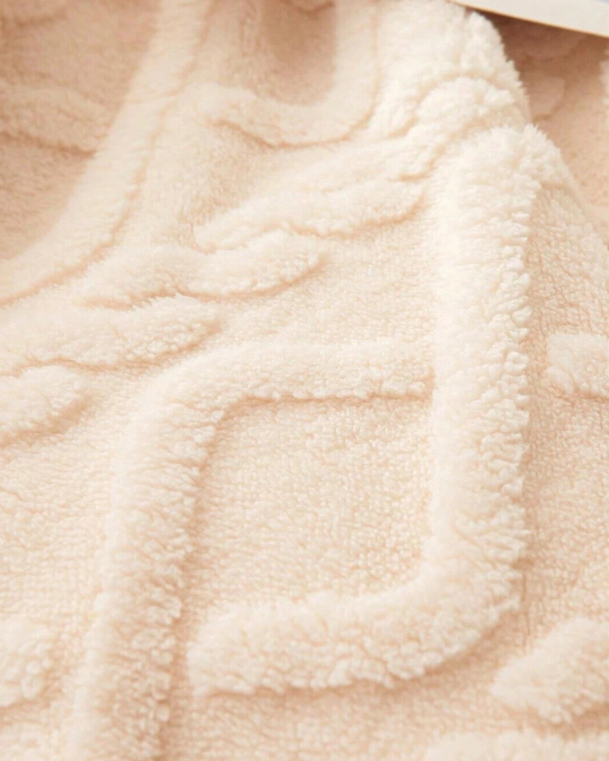 CozyNest Throw Blanket | Ultra-Soft Faux Sheepskin | Lightweight All-Season Comfort | Brick by Brick