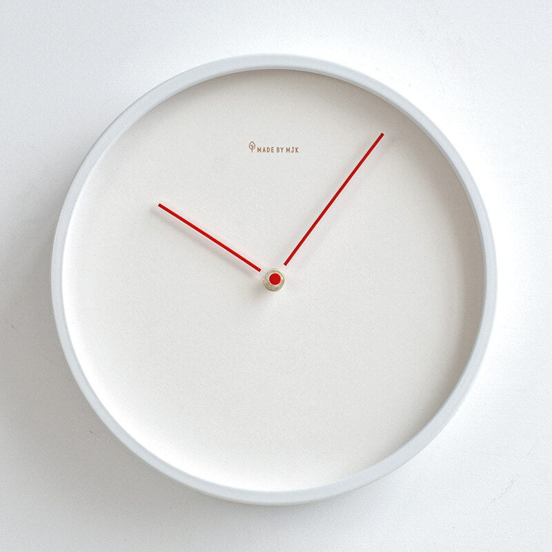 Minimalist Wall Clock | 9.8 in or 11.8 in | Nordic White Wood Design | Silent Modern Timepiece | Brick by Brick