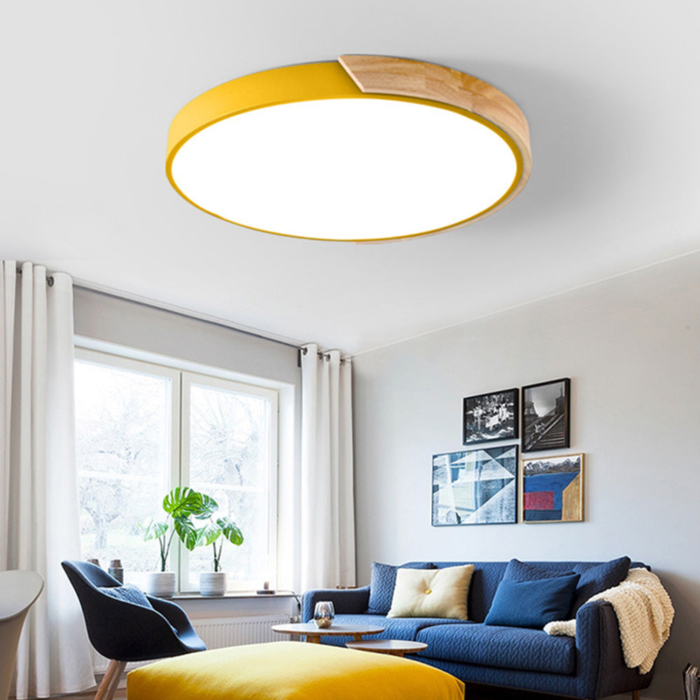 Colorful LED Round Ceiling Light | Modern Acrylic Fixture | Vibrant Decorative Lighting | Brick by Brick