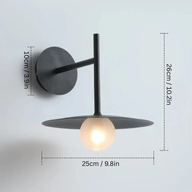 Modern Bedside Wall Light | H10.2 or H31.5 | Iron & Glass | LED Sconce | Bedroom Lighting | Brick by Brick