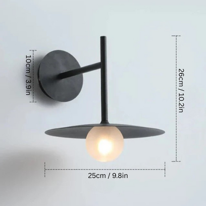 Modern Bedside Wall Light | H10.2 or H31.5 | Iron & Glass | LED Sconce | Bedroom Lighting | Brick by Brick
