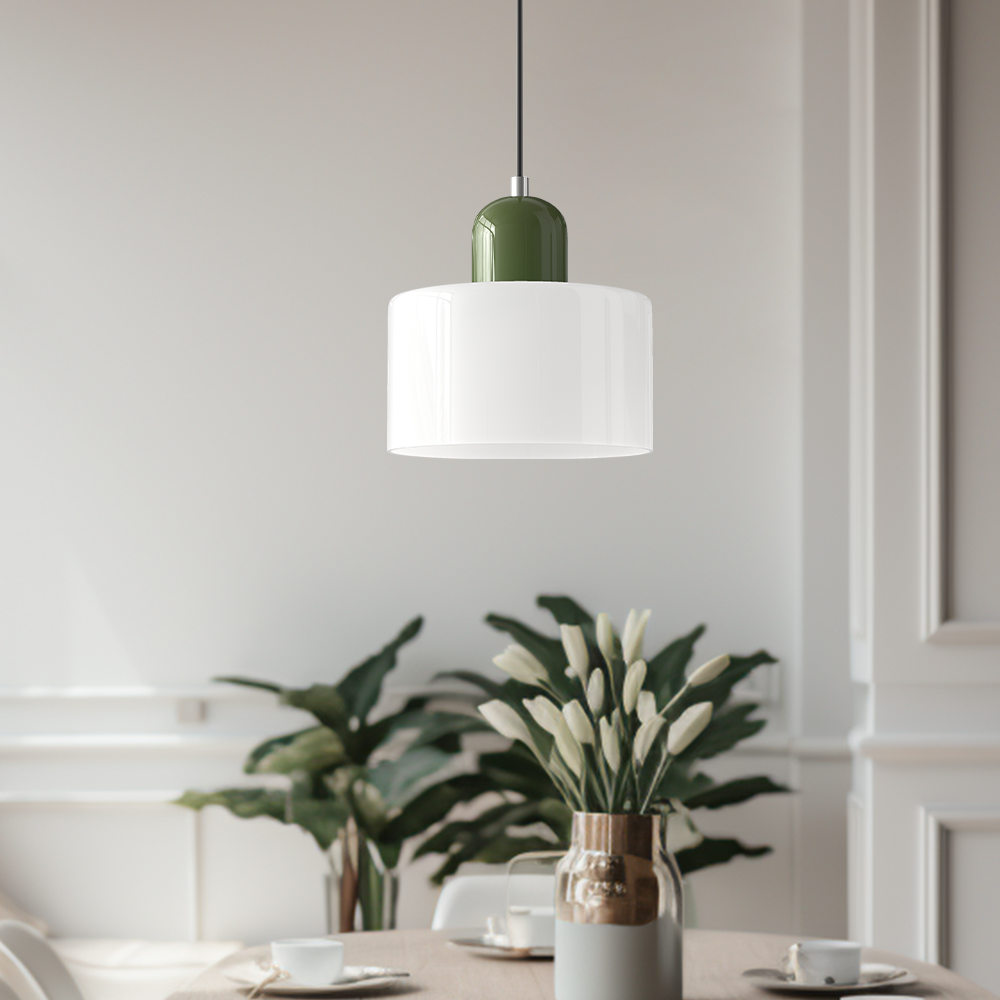 Bauhaus Glass Pendant Light | Modern Globe Design | Adjustable Ceiling Lamp | Brick by Brick