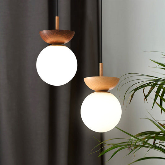 Decorative Glass Pendant Lamp | 6.29 x 10.62 in | Modern Hanging Light | Clear Glass Shade | Adjustable Cord | Brick by Brick