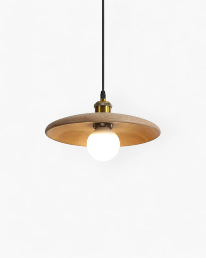 Ceiling Pendant Light | Slim Wood Shade | Japandi Zen | Minimalist Design