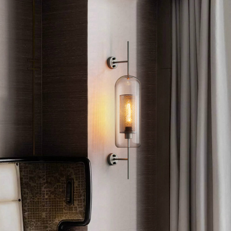 Modern Glass Ball Wall Light | Single Bulb Sconce | Iron & Glass Fixture | Brick by Brick