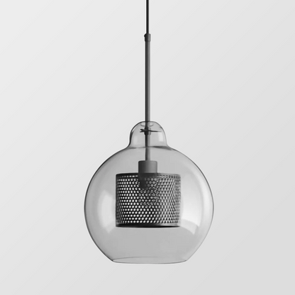 Elegant Glass Pendant Lamp | Gold or Silver | Adjustable Hanging Light | Contemporary Home Lighting | Brick by Brick