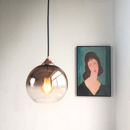 Modern Glass Globe Pendant Light | 5.9 - 15.8 in | Gradient Shade | Multiple Sizes & Finishes | LED | Brick by Brick