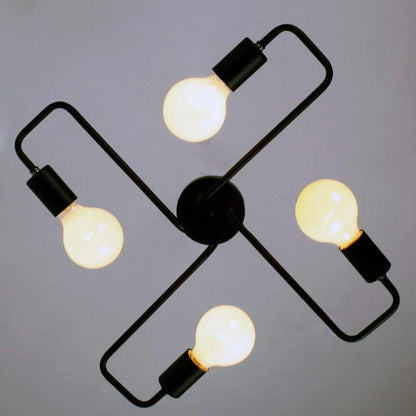 Vintage Industrial Metal Ceiling Lamp | 23.6 - 31.5 in | 4-6-8 Bulb Options | Minimalist Design | Brick by Brick
