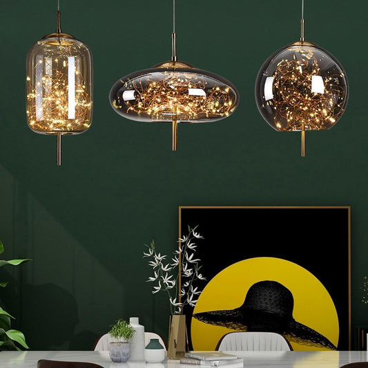 Nordic Pendant Light | Luxury LED Lighting | Modern Glass Pendant | Energy-Efficient Home Décor | Brick by Brick