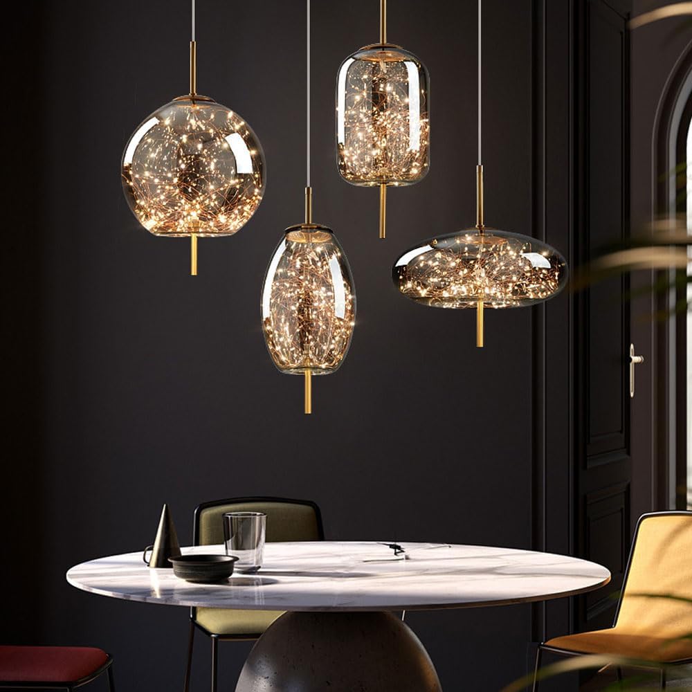 Nordic Pendant Light | Luxury LED Lighting | Modern Glass Pendant | Energy-Efficient Home Décor | Brick by Brick