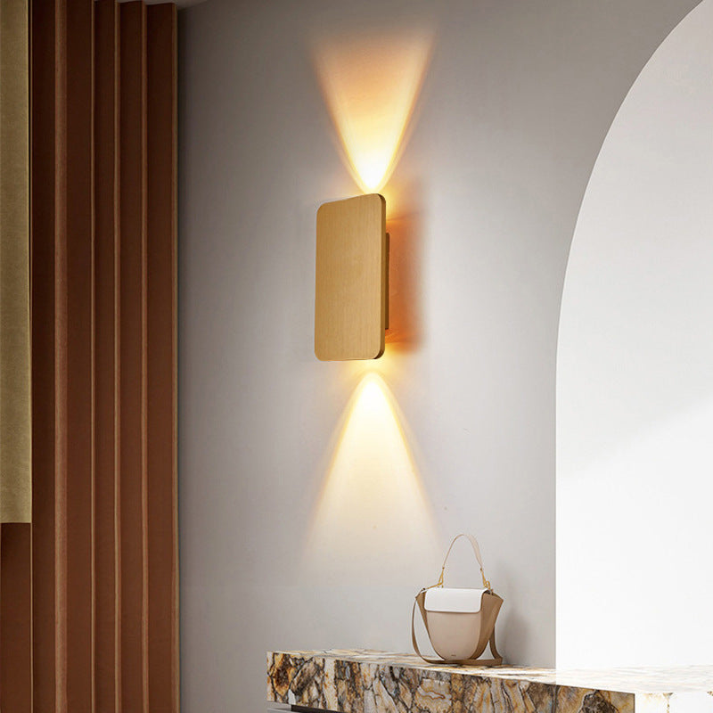 Modern Square Wall Sconce | 7.9 in × 2.4 in | LED Metal & Acrylic Indoor Lamp | Bedroom & Living Room | Brick by Brick