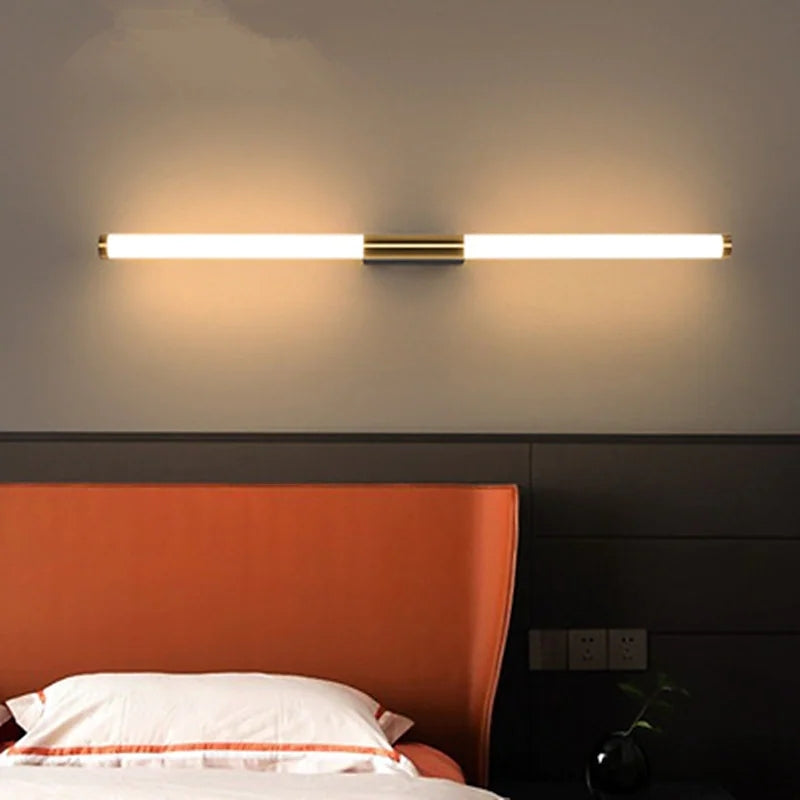 Modern Bar Wall Light | L19.3 - L27.2 in | Gold Linear Design | Minimalist Metal | Brick by Brick