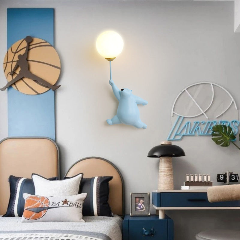 Bear Balloon Ceiling Light | 6.7 x 14.2 in | LED Kids Flush Mount | 3 Colors | Brick by Brick