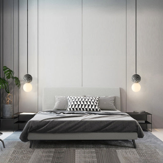 Travertine Pendant Light | H7.5 in | Natural Stone Dome Ceiling Fixture | Stylish Stone & Glass Indoor Ceiling Lamp | Brick by Brick