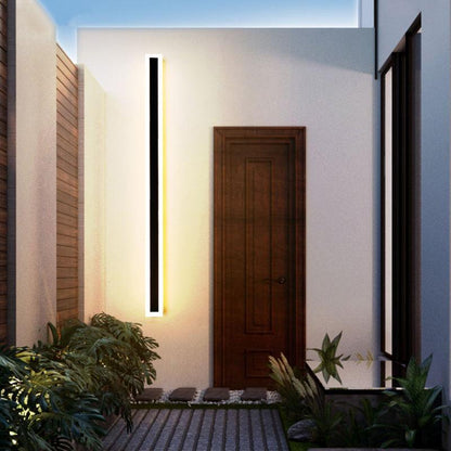 Linear Outdoor Wall Light | 3.1 x 11.8 - 78.7 in | Dark Steel Finish | Edge Modern Glow | Warm or Cool LED | Brick by Brick