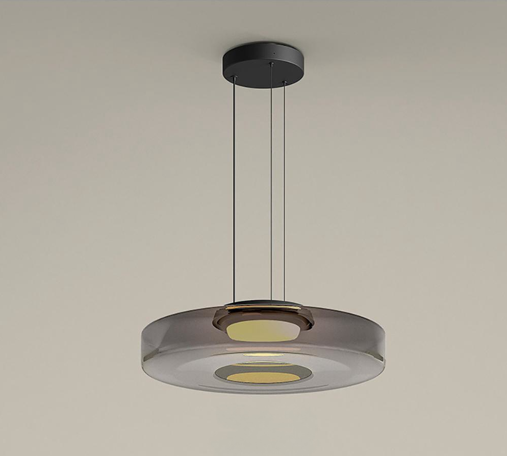 Creative Glass Pendant Lamp | Single layers- Three Layers | Modern Round Design | Warm LED Hanging Light | Brick by Brick