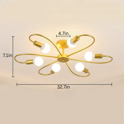 Modern Industrial Ceiling Lamp | L19.69-32.68 in | E27 Pendant Light | Retro Iron Chandelier | Brick by Brick