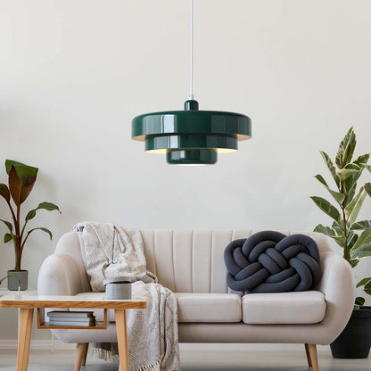 Bauhaus Style Iron Pendant Light | 8.27×13.78 in | Modern Mid-Century Hanging Fixture | Brick by Brick
