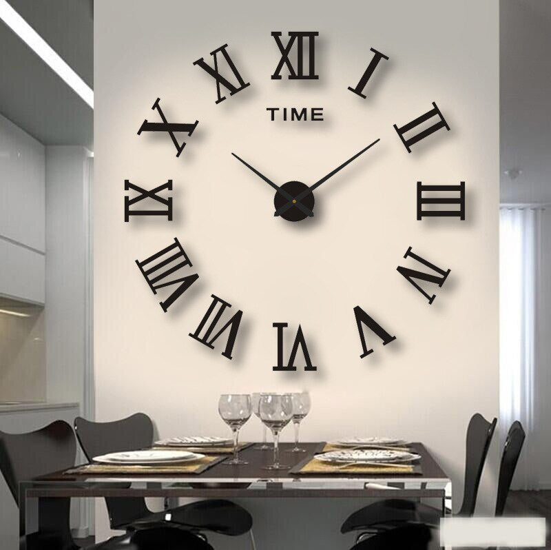 Modern Wall Clock | 23.6 - 51.2 in | 3D Floating Numbers Design | Silent Contemporary Home Décor | Brick by Brick