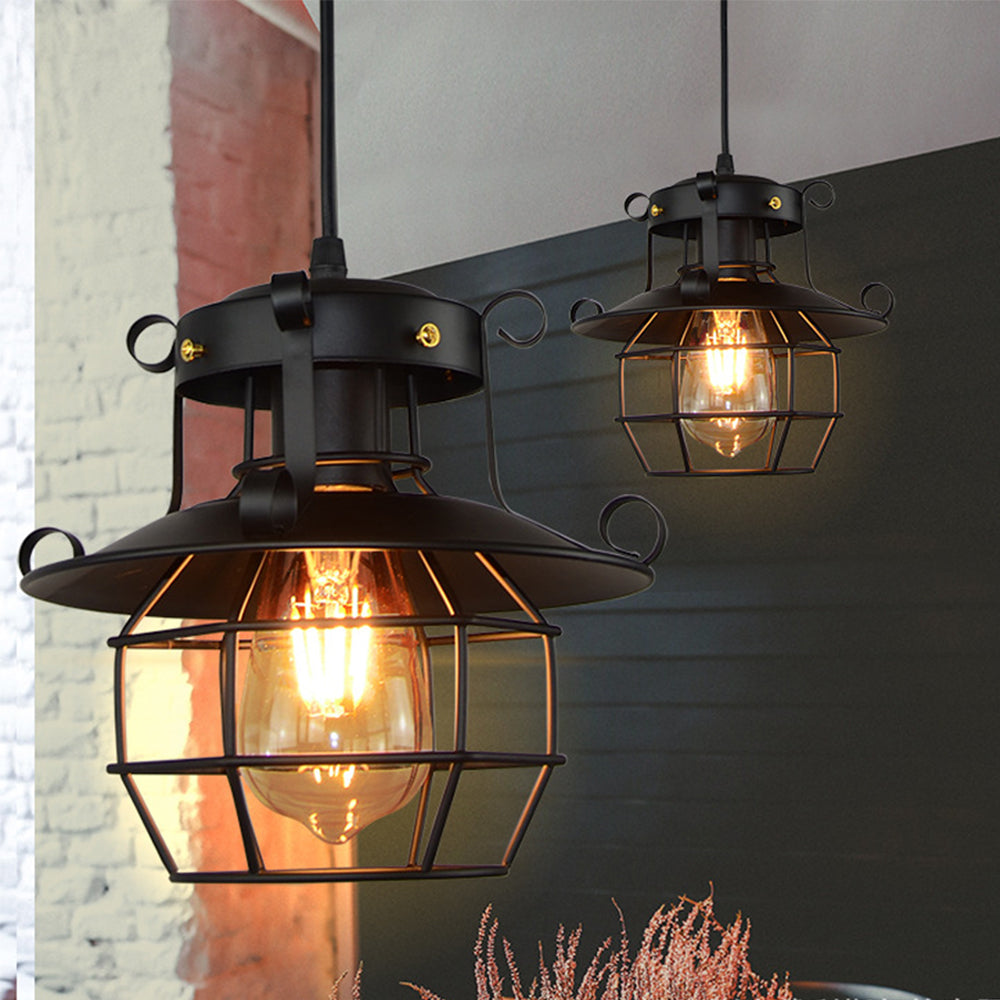 Vintage Pendant Light | 8.7 in | Industrial Retro Ceiling Lamp | Adjustable Hanging Fixture | Brick by Brick