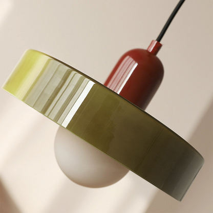 Modern Glass LED Pendant Light | H7.09"or H8.66" | Bauhaus-Inspired | Ceiling Fixture | Brick by Brick