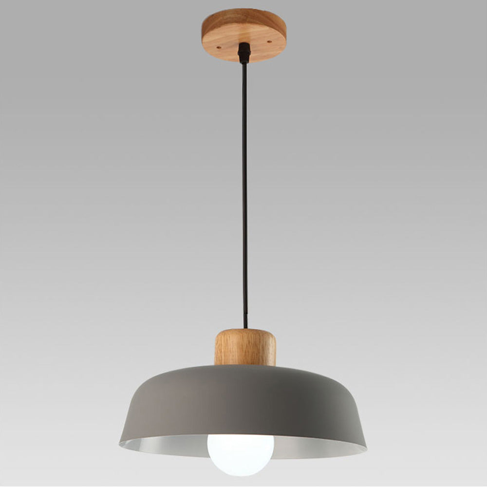 Nordic Creative Pendant Lamp | Natural Wood & Aluminum | Modern Home Lighting | 11.81 x 5.51 in | Brick by Brick