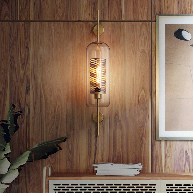 Modern Glass Ball Wall Light | Single Bulb Sconce | Iron & Glass Fixture | Brick by Brick