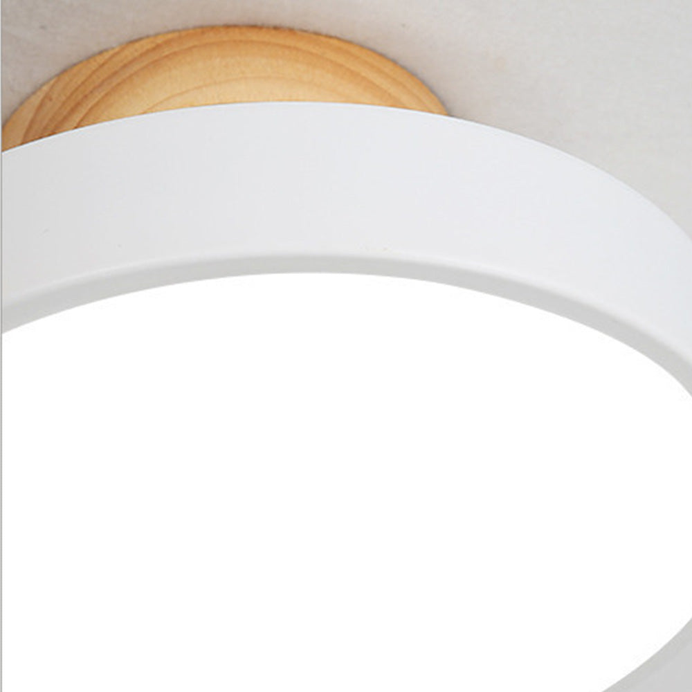 Colorful Semi-flush LED Ceiling Light | 7.08×3.93 in | Modern Painted Wood & Hardware Fixture | Brick by Brick