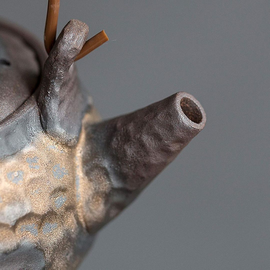 Japanese Pottery Tea Set | Wabi-Sabi Ceramic Design | Rustic Stone Texture | Brick by Brick