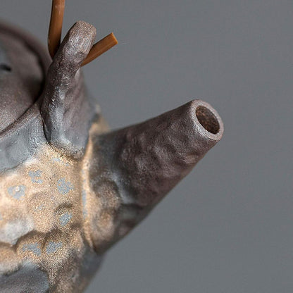 Japanese Pottery Tea Set | Wabi-Sabi Ceramic Design | Rustic Stone Texture | Brick by Brick