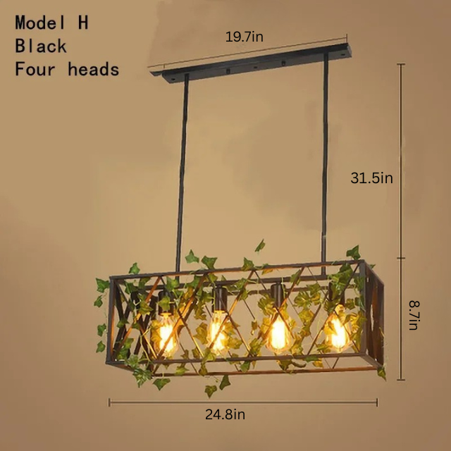 Retro Birdcage Pendant Lamp | D 19.3 - 41.3 in | Industrial Wrought Iron Hanging Light | E27 LED Fixture | Brick by Brick