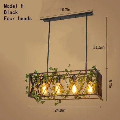 Retro Birdcage Pendant Lamp | D 19.3 - 41.3 in | Industrial Wrought Iron Hanging Light | E27 LED Fixture | Brick by Brick