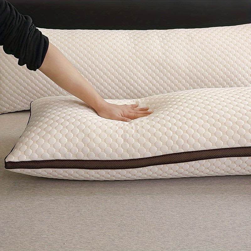 Ergonomic Body Pillow | 19 x 29 - 71 in | 3D Knit Massage Structure | Neck, Back, and Belly Support | Brick by Brick