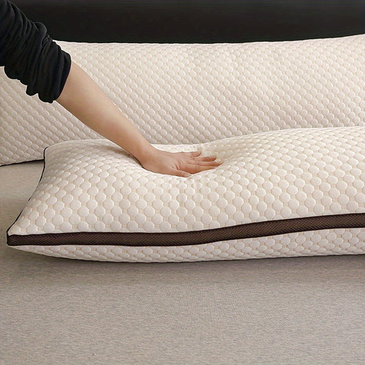 Ergonomic Body Pillow | 19 x 29 - 71 in | 3D Knit Massage Structure | Neck, Back, and Belly Support | Brick by Brick
