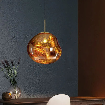 Glass Globe Pendant Light | 7.9 - 15.0 in | Glass Pendant | 4 Colors | Metal Frame | Brick by Brick
